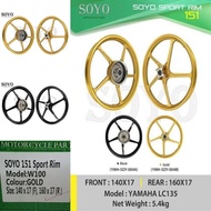 Soyo 151 5 Batang Sport Rim FG511 Cutting For EX5/EX5 Dream/Kriss110/Wave100/EX5Dream/W100