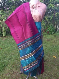 SONGKET TUMTUMAN MANDAR TENUNAN TARUTUNG SONGKET PENGANTIN BIRU PINK TUMTUMAN FULL