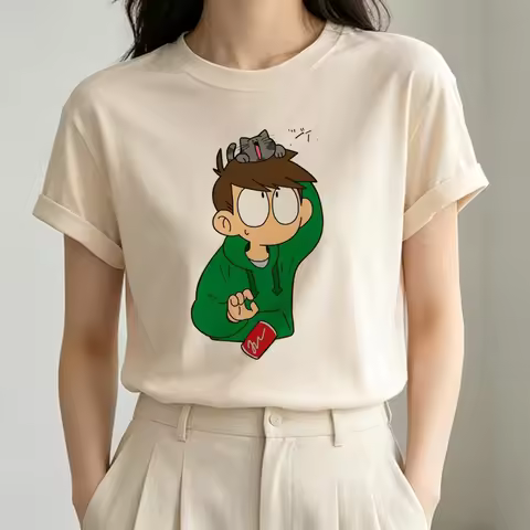 Eddsworld t-shirt girl emo vintage harajuku korean fashion tshirt cheap vintage emo meme gyaru