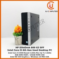 HP ELITEDESK 800 G3 SFF INTEL CORE I5-6500 8GB RAM 256GB SSD USED DESKTOP REFURBISHED PC