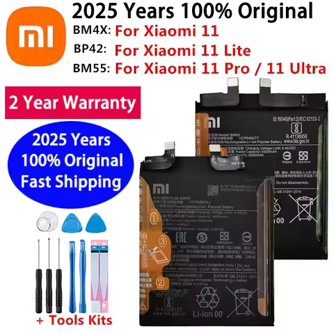 2025 Years Original Battery BM4X BM55 BP42 For Xiaomi Mi 11 Mi11 Lite / Xiaomi11 / Xiaomi11 Pro / Xi