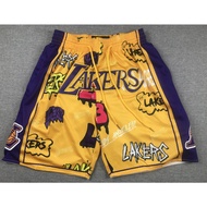 2024 pockets available new men’s Los Angeles Lakers Kobe Bryant LeBron James big logo embroidery bas