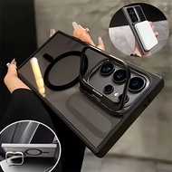 CLEAR CASE 3 IN 1 MAGSAFE MAGNETIC STAND CAMERA + SAMSUNG S25 CAMERA PROTECTORRing S25 PLUS/ S25 ULT