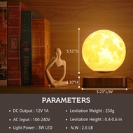 Levitating Moon Lamp Magnetic Floating Moon Lamp Spinning Luna Night Light with 3 Color Modes for Ho