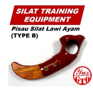 Pisau Latihan Silat Lawi Ayam KrambiT Kayu [Type B]
