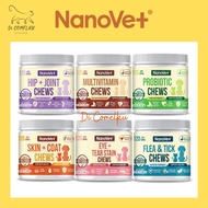 Nanovet® Pet Chew | Flea & Tick Skin & Coat Probiotic Eye&Tear Hip & Joint Multivitamin (for Cat and