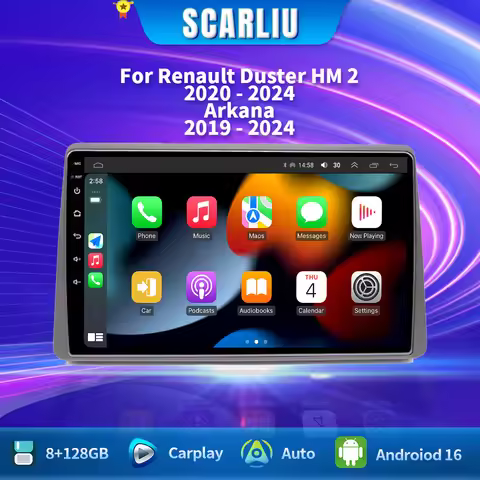 SCARLIU Android Car DVD Player for Renault Duster HM 2 II 2020 - 2023 Arkana 1 I 2019 - 2023 Audio S