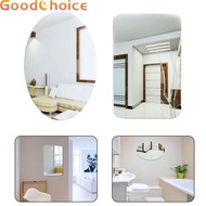 【Good】Oval Square 3D Acrylic Mirror Wall Sticker Self Adhesive for Bathroom Home Decor