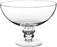 CYS Excel Glass Decorative Footed Bowl (H:6" D:8") | Fruit Display Bowl | Terrarium Bowl | Compote V