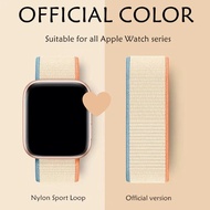 Apple Watch Band Nylon Loop For Apple Watch Series 9/8/7/6/5/4/3/2/1 SE2 Strap For 38/40/41/42/44/45mm/49mm Dial Breathable Sports Soft Replacement Official Color S8 S9 Band Strap