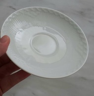 丹麥皇家哥本哈根奶白色骨瓷點心盤 咖啡杯盤 紅茶杯盤