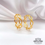 Fancy Jewellery Emas 916 Cincin Belah Rotan Infinity Emas 916 tulen Bajet Emas 916