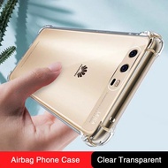 Luxury Airbag Phone Case for Huawei P10 Plus Lite P10Plus P10Lite Funda Transparent Shockproof Soft Silicone Back Cover