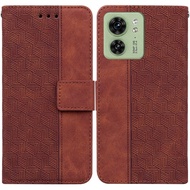 Factory directly sell Geometric Embossed Leather Phone Case For Motorola Edge 40/Motorola Edge 40 Pr