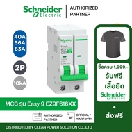 Schneider MCB 2P Main Circuit Breaker Easy9 Plug-On Model Size 2P 10kA 40A To 63 A | EZ9F61640-EZ9F6