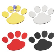 1bag 8 Sheets 4 colors Cute PVC Self Adhesive Car Stickers Waterproof 3D Paw Print Car Decorative De