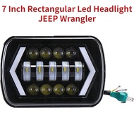 7 Inch H4 55W Rectangular Led Headlight JEEP Wrangler