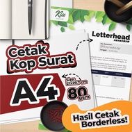 Print A4 Letterhead - HVS 80 gsm 1 side per RIM - More More More