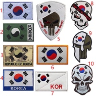 Flag Asian Flag applique Patch Hook and Spare Loop Patch