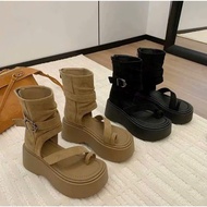 HANNI Korean style 5cm High Heel Flip-Flop Women's Boots, QCCC product(FULL BOX) HOTTREND 2025