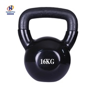 NORTH FITNESS เคตเทิลเบล 16KG ดัมเบลหูหิ้ว ลูกยกน้ำหนัก Kettlebell. เกรดยิม เหล็กหล่อยกน้ำหนักหุ้มด้