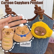 3-1Pcs Plush Cartoon Capybara Pendant - Fluffy Bag Pendants - Cute Backpack Decoration - Chef Hat Ca