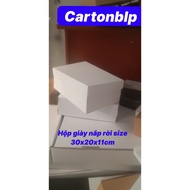 5 REMOVABLE SHOE BOXES SIZE 30X20X11CM WHITE