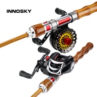 ชุดคันเบ็ดและรอก Combo Retractable Carbon Fly Fishing Rod Set Fly Reel Tackles