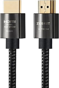 Zeskit X-Tech 48Gbps Ultra High Speed HDMI Cable 6.5ft, 8K60 4K120 144Hz eARC HDR HDCP 2.2 2.3 Compatible with Dolby Vision Apple TV 4K Roku Sony LG Samsung Xbox Series X RTX 3080 PS4 PS5