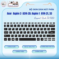 Acer Aspire 3 key button sticker set