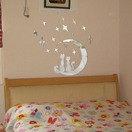 DIY moon cat modern acrylic plastic mirror sticker sr-hall bedroom high quality on hot selling fashi