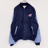 90年代洛杉磯天使隊復古牛仔夾克，藏藍色，XL碼