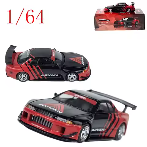 Tarmac Works Diecast 1/64 Scale ‌‌Nissan GT-R R32 Advan Show & Collaboration Edition Alloy Car Model