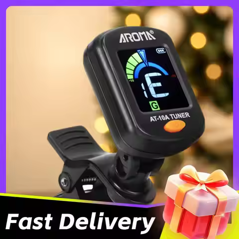 Guitar Tuner Foldable Rotatable Acoustic Guitar Tuner Rechargeable Electric Guitar Tuner for Acousti
