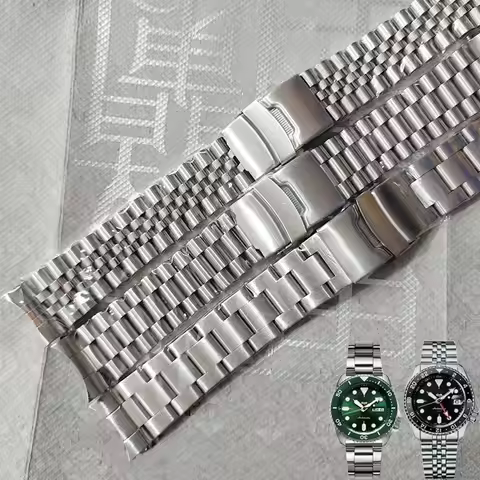 Traditional Watch Bracelet For Casio Band Curved End For Seiko Skx007/Skx009 SRPD63K1 Stainless Stee