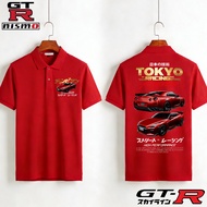 Racing Polo Shirts - Baju Racing Nismo GTR Nissan GTR R35 R32 R34 GTR Nismo Percetakan Polo Unisex C