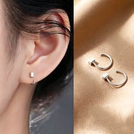 MONIKO original design square ear studs, a pair, suitable for both men and women, niche style, full 