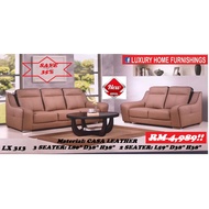 LX 313, 3 SEATER + 2 SEATER TRENDY CASA LEATHER SOFA SET, RM 4,989 SAVE 35% EXPORT SERIES ** COLOR COULD CHOOSE