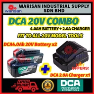HOT OFFER COMBO DCA 20V BATTERY & CHARGER ( DCA FFCL20-02 2.0A CHARGER + DCA FFBL2040 4.0AH BATTERY)