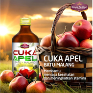 Cuka Apel Batu Malang Royal Sultan 320ml ( BOTOL KACA ) (free bubble) | Apple Cider Vinegar With Mot