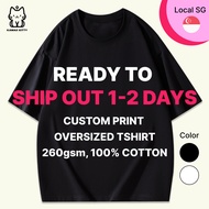 SG Custom T-shirt Printing Premium Cotton Oversized Woman 260GSM | Customized T-shirt