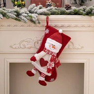 ถุงขนมถุงเท้าคริสต์มาสซานตาคลอสมนุษย์หิมะที่น่ารักสำหรับเตาผิงต้นคริสต์มาสแขวนจี้ตกแต่งบ้านถุงเท้า Navidad