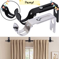 PDONY 1pc Curtain Rod Holder, Adjustable Hardware Curtain Rod Brackets, Fashion Hanger for 1 Inch Rod Metal Home Window Curtain Rod Support for Wall
