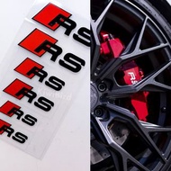 Audi RS 卡鉗貼｜六件套 黑 白 反光貼紙 奧迪車貼 q8 q3 耐高溫貼紙 裝飾輪轂 audi sport 現貨