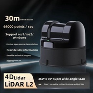 L2 4D LiDAR  360°×96° Wide Angle, 30m, 64k/s, SLAM, ROS1/2, for Robot Nav & Obstacle Avoidance