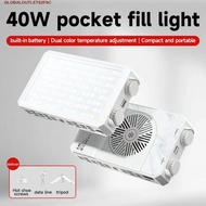 GLOBALOUTLET RGB LED Camera Light, 40W CRI/TLCI 90+ Mini LED Video Lamp, Lightweight 3 Color Light w