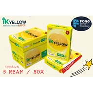 IK YELLOW A4 PAPER 70GSM 500'SHEETS ( 5REAM~BOX )/450'SHEETS ( 10REAM~BOX )