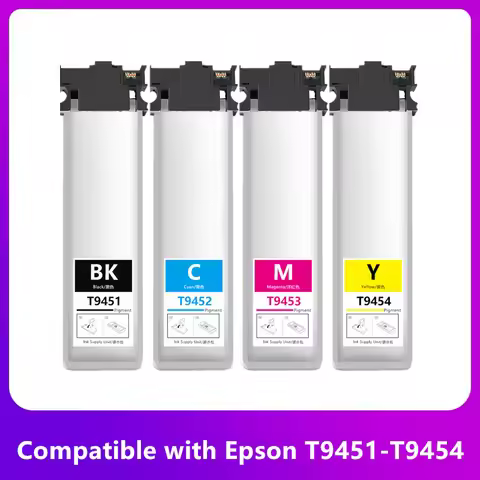 T9451 XL T9451-T9454 Pigment Ink Bag With Chip For Epson WorkForce Pro WF-C5290 WF-C5790 WF-C5210 WF