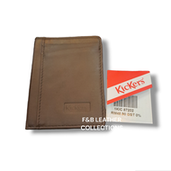 KICKERS Genuine Leather Flip Credit Card Holder Wallet for Men / Women / Unisex ID Holder 1KIC87202 