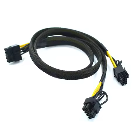 10 Pin to Dual PCI-E 8 Pin(6+2) Power Adapter Splitter GPU Power Cable for HP DL580 DL585 DL980 G7 S